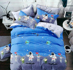 Kids Astronaut Cartoon Print Reversible Comforter – Single Bed (60 x 90 Inch)